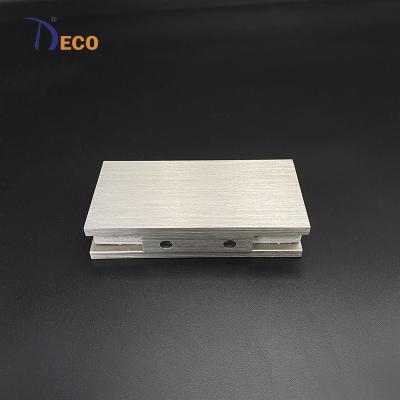 China Hot Sale Rectangle Aluminum Glass Clamp Stainless Steel Glass Door Shelf Support Clip Glass Clamp for sale