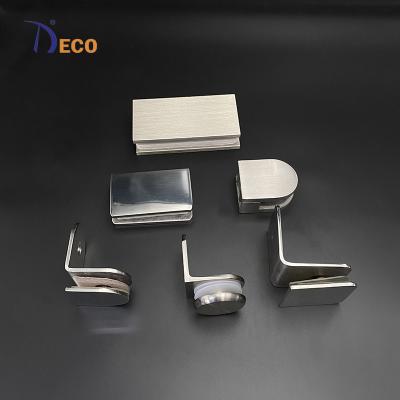 China Door Stainless Steel Glass Door Hardware Accessories Custom Design Fastener Glass Clip Connector Glass Clamp for sale