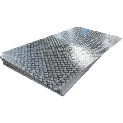 China Cold Storage Curtain Wall Decoration 1050 1060 H14 H24 Diamond Embossed Aluminum Checker Plate For Wheelchair Ramp for sale