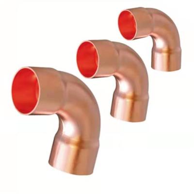 China 1/2inch 1/4inch 3/8inch 3/4inch 1inch High Quality Copper 90 Degree Equal Elbow For Air Conditioning Equal for sale