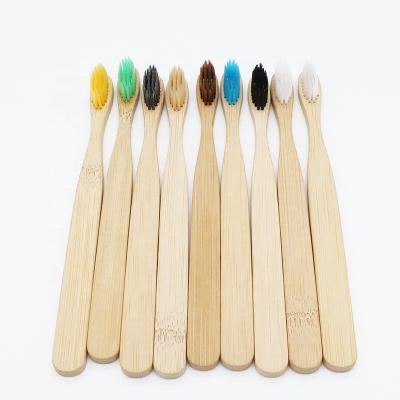 China Eco-friendly Flat Square Shape Wholesale Bamboo Toothbrush Handle for sale