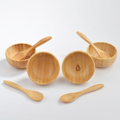 China Beauty Makeup Tools Mini Spoons Bamboo Mixing Facial Mask Cosmetic Bowl Mini Size for sale