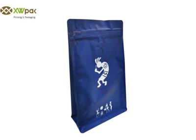 China Heat Seal Coffee Bean Packaging Bags 1kg Box Bottom Zip Lock With Valve for sale