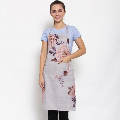 China Apron Kitchen Gift New Polyester Tidy Up / Stocking MYGO Cotton Blend Digital Print Custom Chef Long Adjustable Neck Apron for sale