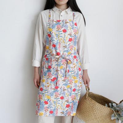 China 100% Cotton Japanese Style Digital Printing Promotion Kitchen Women Baking Apron Tidy Up/Storage MYGO With Two Pockets for sale