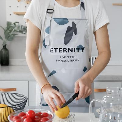 China MYGO Logo PVC Digital Printing Apron Waterproof Plastic Adjustable Kitchen Waiter Cleaning Customized Clear Apron Hot for sale