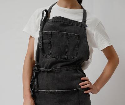 China Stone-Wash Alloy Buckle Adjustable Cotton Black Jeans Hairstylist Aprons Universal Tidy/Storage MYGO for sale