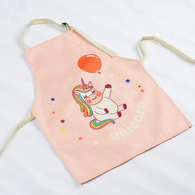 China Unicorn Apron Kid's Drawing Painting Apron Cute Adjustable Waterproof Polyester Warm Tidy Up/Storage MYGO For Children for sale