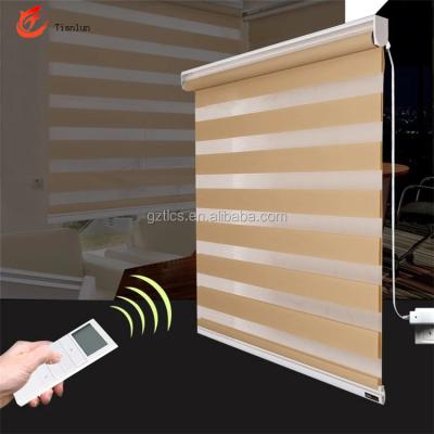 China Durable Blackout Fabric Motorized Roller Curtain 100% Zebra Blind For Home Decoration for sale