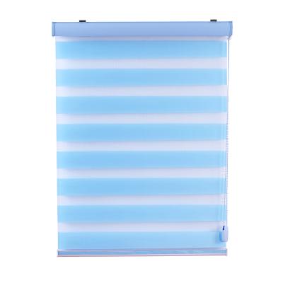 China Ready Made Automatic Roller Shade Fabric Manual Roller Shade Window Curtain Korean Zebra Blinds for sale