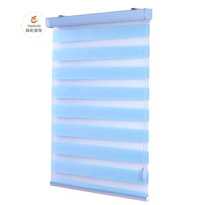 China Zebra Roller Shade Double Layer Indoor Window Zebra Manual Blind Blinds Day and Night Shade Double Roller Blinds for sale