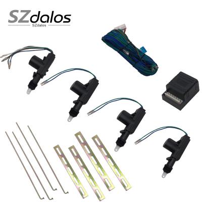 China Door 12V Key and System 4 Button Door Operation Factory Car Central Locking Master&3 Dc Slaves Cheap Price Black Color for sale