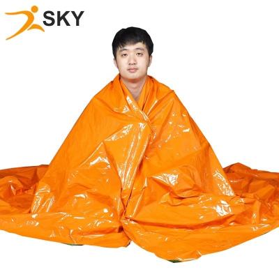 China Outdoor For Camping Manufacturer Offer Orange Color Weather Outdoors 90% Longest Heat Reflective Emergency Blanket for sale