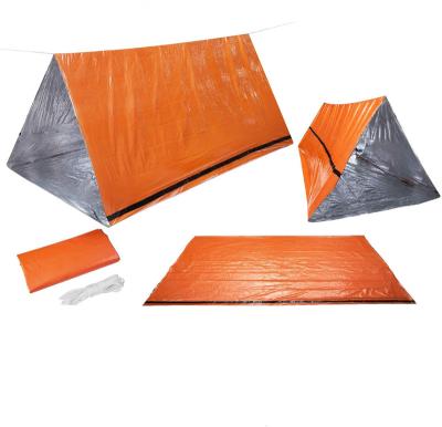 China Waterpoof / Keep Warm And Roll Up / Hiking Ultralight Emergency Survival Tent 2 Person Use As Survival Gear Space Shelter For Camping Hiking for sale