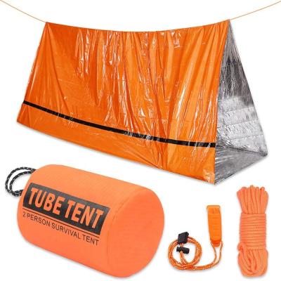 China Waterpoof/Keep Warm and Roll Up/Rising Emergency Survival Lightweight Waterproof Portable Tent for Camping Made of Functional PE Material for sale