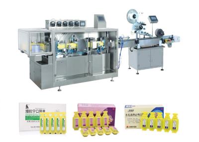 China Pastic Molding Ampoule Filling And Sealing Machine With Labeling Line for sale