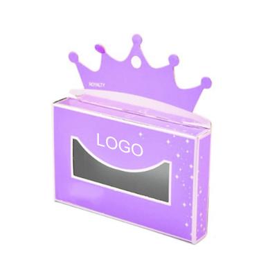 China Recyclable Crown False Eyelashes Private Label Custom False Eyelash Packaging Box for sale