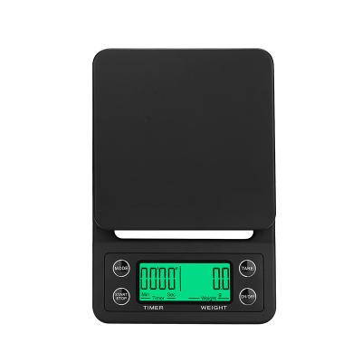 China With Scale Tray Low Prices Coffee Kitchen Scale With Electric Scale Digital Food Timer Household Kitchen Coffee Scale for sale