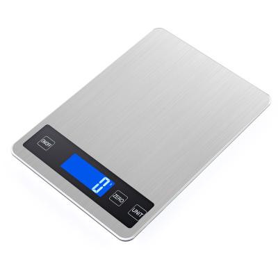 China Household Weighing Promotion Electronic 5kg 5 kg 10kg Scale 10 kg 22lb LCD Display Kitchen Electronic Digital Weight Food Cooking Scale 1g Precision Stainless Steel USB for sale