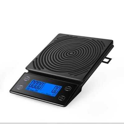 China With Countdown AAA*2 Mini Cookware Kitchen Coffee Scale Tray Timing And Digital Scale 3kg 0.1g for sale