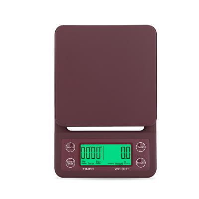 China With Tray New Arrival Patent Design Black Scale Coffee Scale Timer Rechargeable for sale