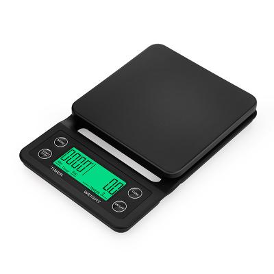 China With Scale Tray RTS Amazon professional modern small 3kg/5kg/0.1g precision drip coffee weighing scale for sale