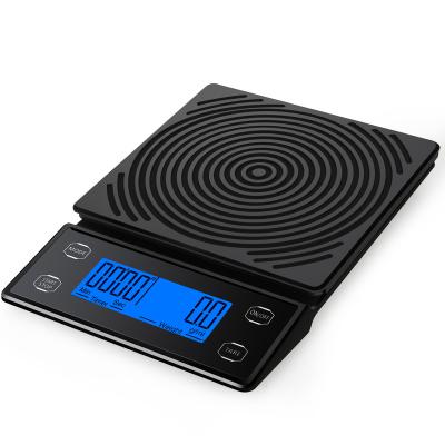 China With Scale Tray Ready Stored Timemore Drip Coffee Scale Timer Digital Coffee Scale 5kg for sale