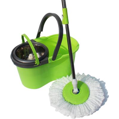 China Sustainable Floor Cleaning Mop Microfiber Spining Lazy Mop 360 Rotate Telescopic Rod Mop And Bucket Set for sale