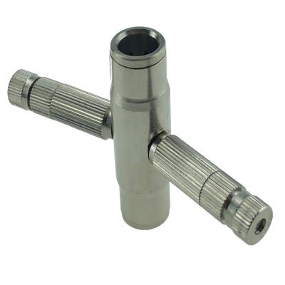 China Cooling Or Irrigation 3/16 Thread 9.52 Mm Diameter Hose Fitting 2 Spout Base for sale