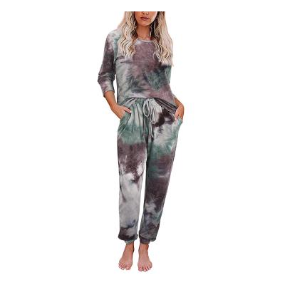 China QUICK DRY Autumn Sleep Wear Lady 2 Piece Nightgowns Home Clothes Pajamas Designer Inspired Night Suit For Women for sale