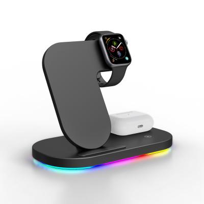 China Smart Watch wireless charger for iphone user iphone iwatch 3in1 charging airpods at the same time for sale