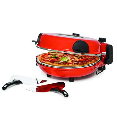 China Exterior With Double Heating Elements 420 Red Pizza Maker High Temperature 12 Inch Max Stone for sale