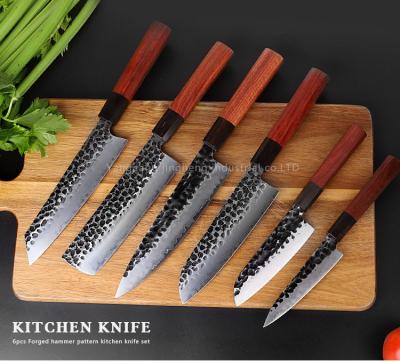 China Sustainable Kitchen Knife Set 3 Layer High Carbon Cald Composite Steel Forged Fish Fillet Knife Butcher Chef Knife for sale