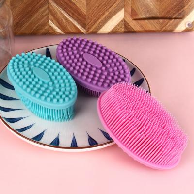 China Reusable Silicone Dishwashing Brush Kitchen Dish Cleaning Brush Minimalist Dish Scrubber Silicone Dish Brush for sale