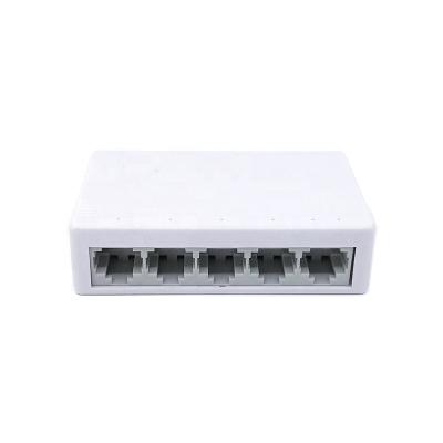 China FTTX Solutions 5 10/100/mbps Rj45 Ports Internet Ethernet Switch Plastic Case 5v Desktop 5 Port Ethernet Switch Mini Ethernet Switch for sale