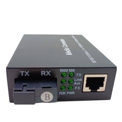 China FTTX Solutions 100/1000M 20km RJ45 Single Fiber Single Mode Ethernet Fiber Optic Netlink Media Converter Gigabit SC for sale