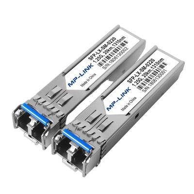 China FTTH SFP SC 1310/1550 Wdm 1.25g 20km single mode fiber optical transceiver mini SFP module for sale