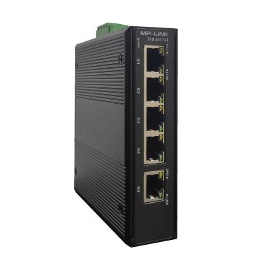 China Security System 125W IEEE802.3bt Standard Full Gigabit 4+1 Port Industrial POE Switch for sale