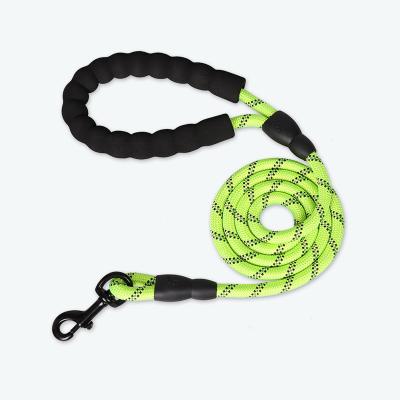 China Appearance Reflective Cute Personalized Sensitive Pattern Braided Snap Proof Nylon Short Pet Chew Rope Hook Reflective Led Dog Leash Large for sale