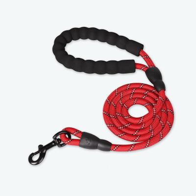 China Fancy Dog Long Fancy Rope Look Hemp Dog Leash Adjustable Reflective Lightweight Colorful Braided Wholesale Sensitive Reflective Pet for sale