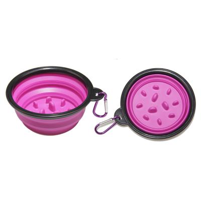 China Wholesale Durable Foldable Waterproof Plastic Customized Folding Portable Slow Travel Wholesale Collapsible Feed Dog Bowl for sale