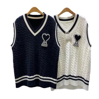 China Autumn And Winter Custom Made Breathable Knitted Fashion Casual Women Sweater Sleeveless Vest for sale