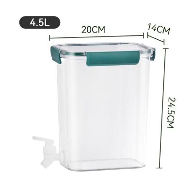 China New Sustainable Plastic Drink Beverage Water Dispenser With Spit 4.5L Iced Juice Lemonade Dispenser For Party Daily Use Milk Dispenser for sale