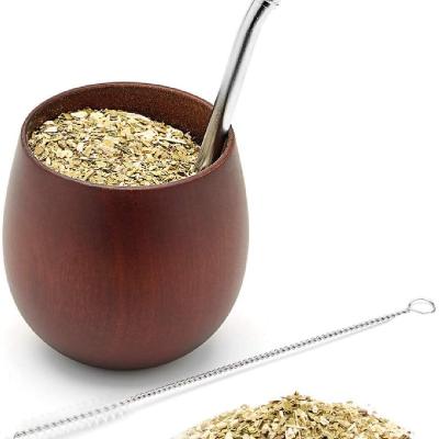 China Hot Selling Natural Viable Yerba Mate Gourd Set Mate Cup Yerba Mate Loose Leaf Drinking Jujube Wood for sale