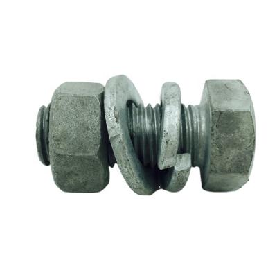 China High Quality Heavy Industry China Factory HDG Bolt With Nut And Washers for sale