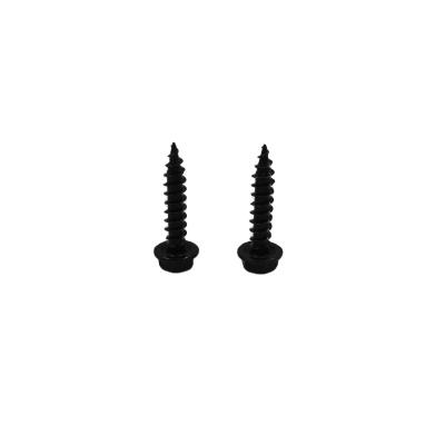 China HEX Factory Hex Flange Washer Head Self Tapping Screw Black Color for sale