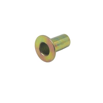 China Construction Of 304/316 Stainless Steel Yellow Plated Flat Head Hollow Semi Tubular Rivet for sale