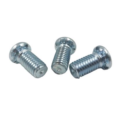 China Stainless Steel Self-Hooking Studs Flat Head Steel Pressure Riveting Screw With Tooth FH-M10-30 for sale