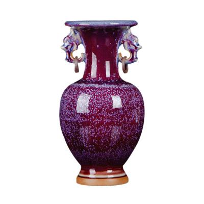 China Living room ceramic antique open decorative crafts vase minimalist Jingdezhen classic ornaments for sale