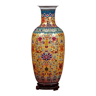 China Artisan Hot Selling Simple Floor-to-Ceiling Tall Vase Decorative Ornaments for sale